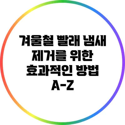 겨울철 빨래 냄새 제거를 위한 효과적인 방법 A-Z
