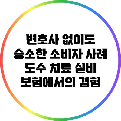 변호사 없이도 승소한 소비자 사례: 도수 치료 실비 보험에서의 경험