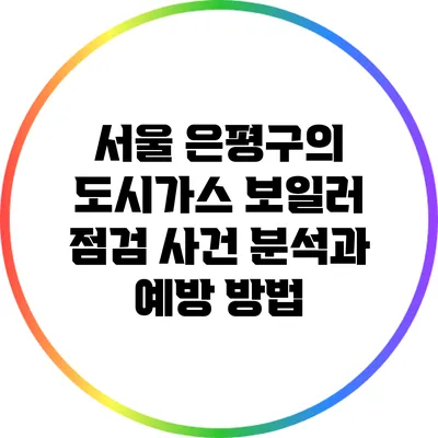 서울 은평구의 도시가스 보일러 점검 사건 분석과 예방 방법