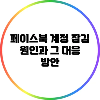 페이스북 계정 잠김 원인과 그 대응 방안