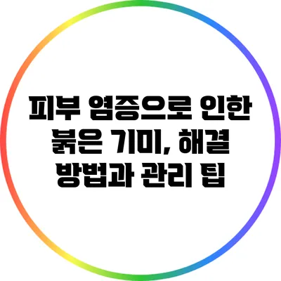 피부 염증으로 인한 붉은 기미, 해결 방법과 관리 팁