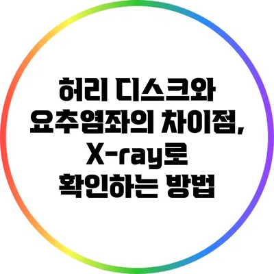 허리 디스크와 요추염좌의 차이점, X-ray로 확인하는 방법