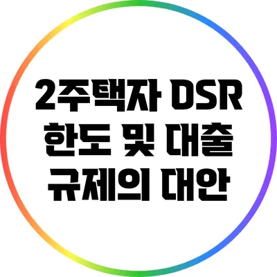 2주택자 DSR 한도 및 대출 규제의 대안