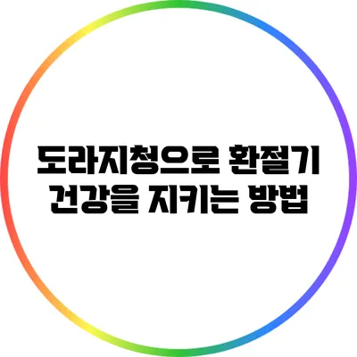 도라지청으로 환절기 건강을 지키는 방법