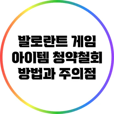 발로란트 게임 아이템 청약철회 방법과 주의점