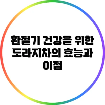 환절기 건강을 위한 도라지차의 효능과 이점